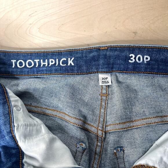 J. Crew Reimagined Women's Jeans Size 30P Toothpick Skinny Leg Dark Wash - Picture 6 of 10